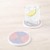 GRÈS DESSOUS DE VERRE EN PIERRE DE SABLE ROND TRICOTÉ A (Côté)