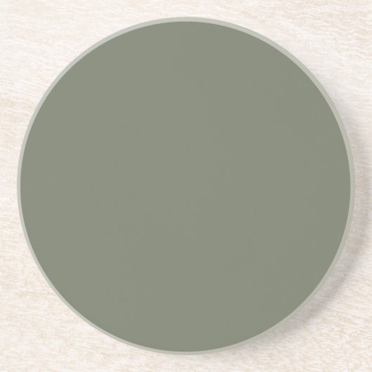 Grès Dessous de verre en pierre de sable vert mousse mi (Devant)