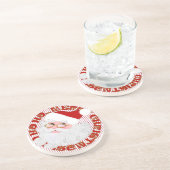Grès Dessous de verre en pierre de taille rouge circula (Côté)