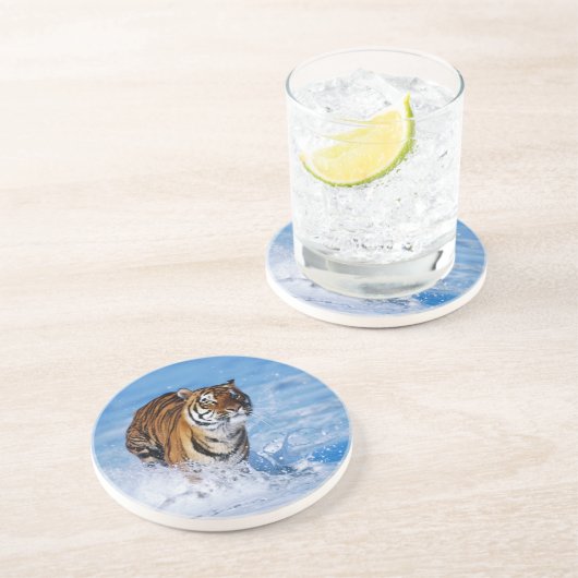 Grès Dessous de verre en pierre de Tiger (Côté)