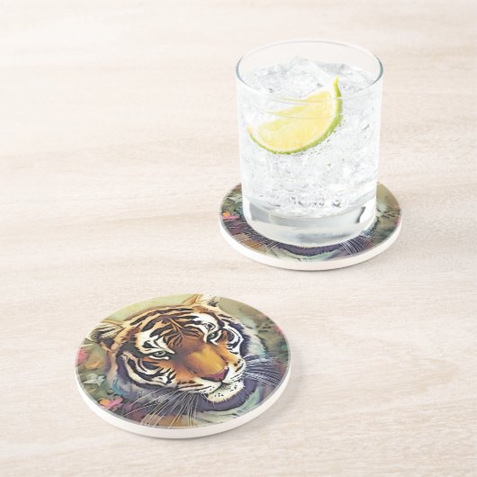 Grès Dessous de verre en pierre de Tiger (Côté)