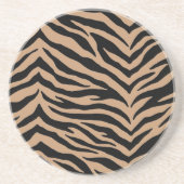 Grès Dessous de verre en pierre d'impression Zebra (Devant)