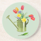 Grès Dessous de verre en pierre Fleurs du Jardin (Devant)