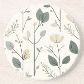 Grès Dessous de verre en pierre florale scandinave (Devant)