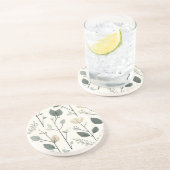 Grès Dessous de verre en pierre florale scandinave (Côté)