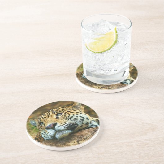 Grès Dessous de verre en pierre léopard (Côté)