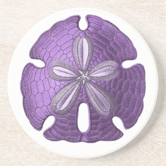 Grès Dessous de verre en pierre violet Dollar de sable