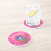 Grès Dessous de verre en velours rose Hollyhock (Côté)