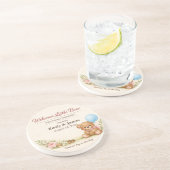 Grès Dessous de verre en vinyle argent cristal blanc (Côté)