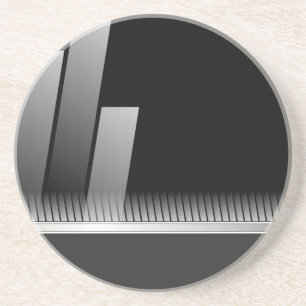 Grès Dessous de verre industriels noirs et argentés en