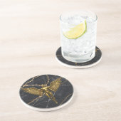 Grès Dessous de verre Luxe en marbre à l'ange doré (Côté)