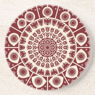 Grès Dessous de verre mandala représentant un aigle en