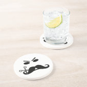 Grès Dessous de verre personnalisé de Moustache en colè (Côté)