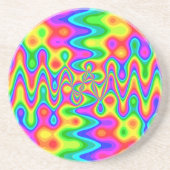 Grès Dessous de verre Psychédélique pour boissons en gr (Devant)