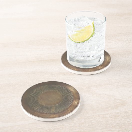 Grès Dessous de verre rustiques en métal (Côté)