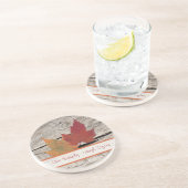 Grès Feuilles d'automne sur le Dessous de verre en pier (Côté)