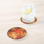 Grès Firestorm Nova Abstrait Art Dessous de verre en gr (Côté)