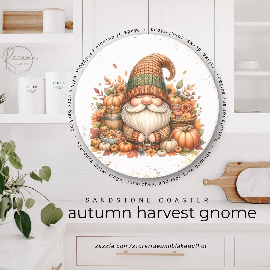 Grès Gnome de la récolte d'automne Dessous de verre en