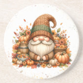 Grès Gnome de la récolte d'automne Dessous de verre en (Devant)