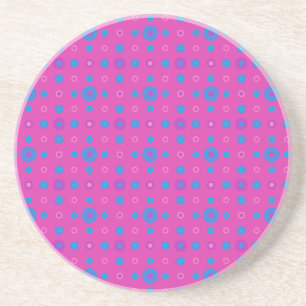 Grès Joli Dessous de verre en grès, Magenta et Bleu cla