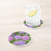 Grès Joli Dessous de verre en grès, Rose, Blue Hydrange (Côté)