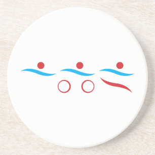 Grès Logo cool moderne Triathlon dessous de verre en gr