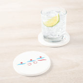 Grès Logo cool moderne Triathlon dessous de verre en gr (Côté)