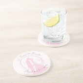 Grès Merci Mariage rose Dessous de verre de boisson en  (Côté)