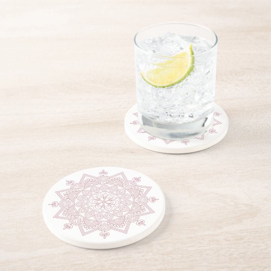 Grès Mindfulness Mandala Design Dessous de verre en grè (Côté)