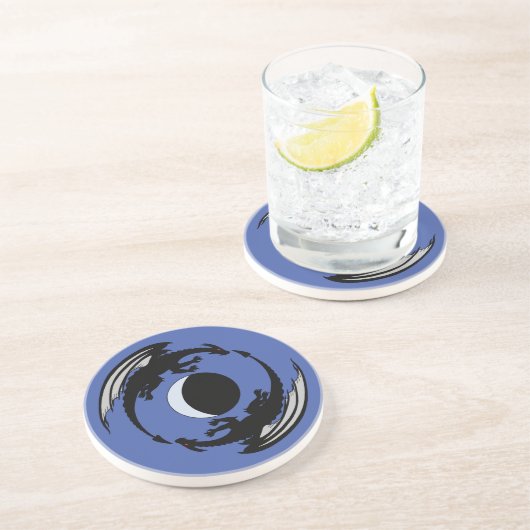 Grès Moon Dragons Design Imaginaire Dessous de verre en (Côté)