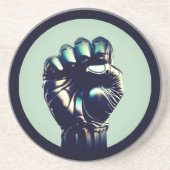 Grès POINTE 2a Dessous de verre circulaire en pierre (Devant)