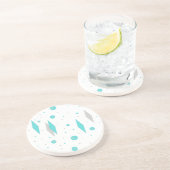 Grès Rétro diamant de turquoise et dessous de verre en (Côté)