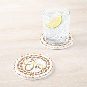 Grès « Rise & Wine » Dessous de verre en céramique rond (Côté)