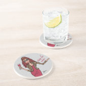 Grès Viva La Vino Leopard Queen Dessous de verre en grè (Côté)