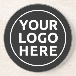 Grès Votre logo ici Dessous de verre promotionnels en g