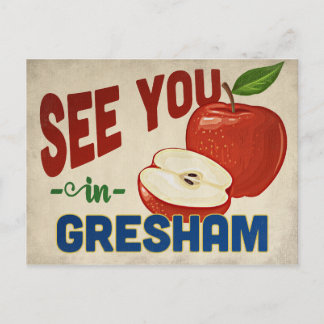 Gresham Oregon Apple - Vintage Travel Briefkaart
