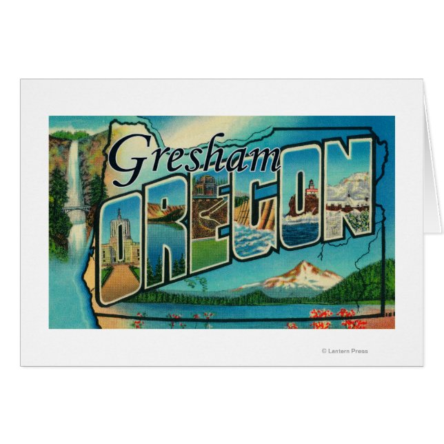 Gresham, Oregon - Grote Letter-scènes (Voorkant Horizontaal)