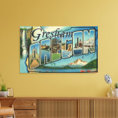 Gresham, Oregon - Grote Letter-scènes Canvas Afdruk (Insitu (Woonkamer))