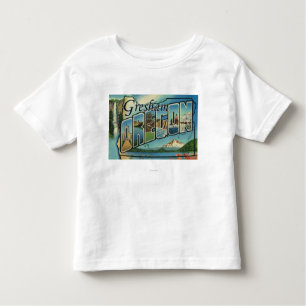 Gresham, Oregon - Grote Letter-scènes Kinder Shirts
