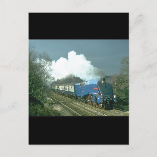 Gresley A4 Sir Nigel Gresley works_Steam Trains Briefkaart (Voorkant)