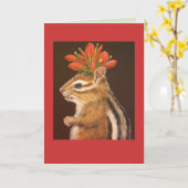 Greta la carte chipmunk (Fleur jaune)