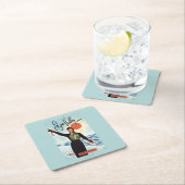 Gretchen Fraser Advertisement Poster Vierkante Kartonnen Onderzetter (Insitu)