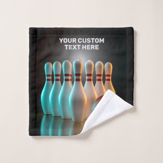 Grève de bol de texte personnalisé (Gant de toilette)