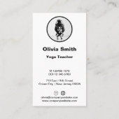 Grève un pose Carte de visite enseignant de Yoga t (Dos)