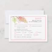 Grevillea aquarelle florale options mariage RSVP (Devant)