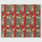 Grevy's Zebra African Wildlife Zoo Animal Art Cadeaupapier (Vlak)