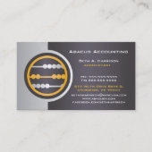 Grey Abacus Cartes de visite comptables (Devant)