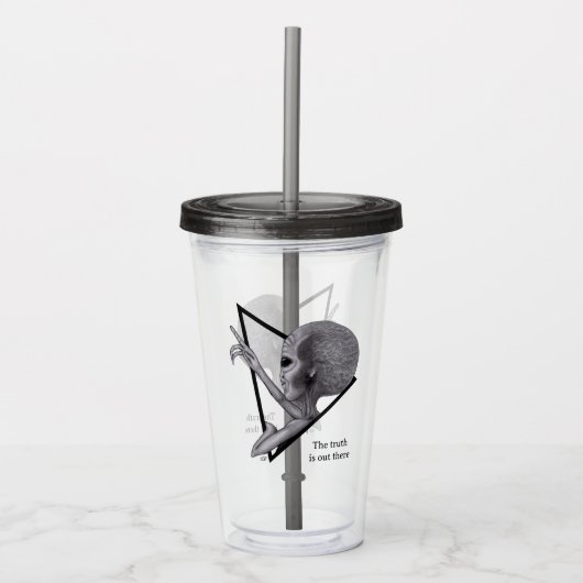 Grey Alien, de waarheid is er Acryl Drinkbeker (Voorkant)