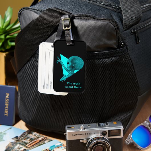 Grey Alien, de waarheid is er Bagagelabel (Voorkant & Achterkant)