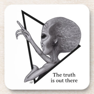 Grey Alien, de waarheid is er Bier Onderzetter
